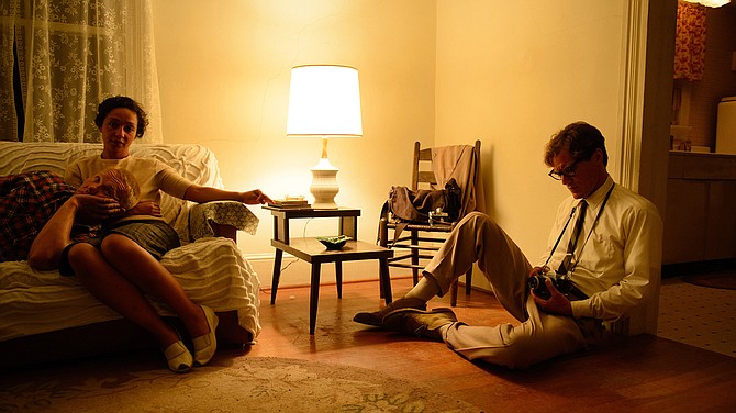 Joel Edgerton (far left) and Ruth Negga (left) play interracial couple Mildred and Richard Loving in “Loving,” which tells the story of how their case helped legalize interracial marriage in the U.S. Michael Shannon (right) is a Time photographer in the film. Photo courtesy Focus Features