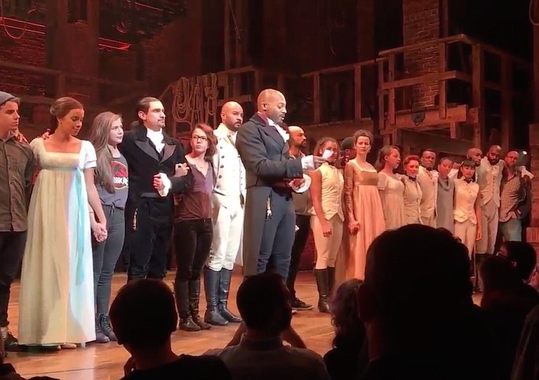 The cast of Hamilton has a statement for Vice President-elect Mike Pence, who attended the performance.