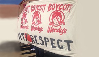 Protesters gathered at a local Wendy's this weekend to protest the restaurant for not participating in the Fair Food Program.