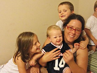 Meghan Gallagher (pictured with her kids) is a mother of four who lives in Oxford. She said she will miss the Early Years Network resource center, which is set to close Dec. 31 unless something changes. Photo courtesy Meghan Gallagher