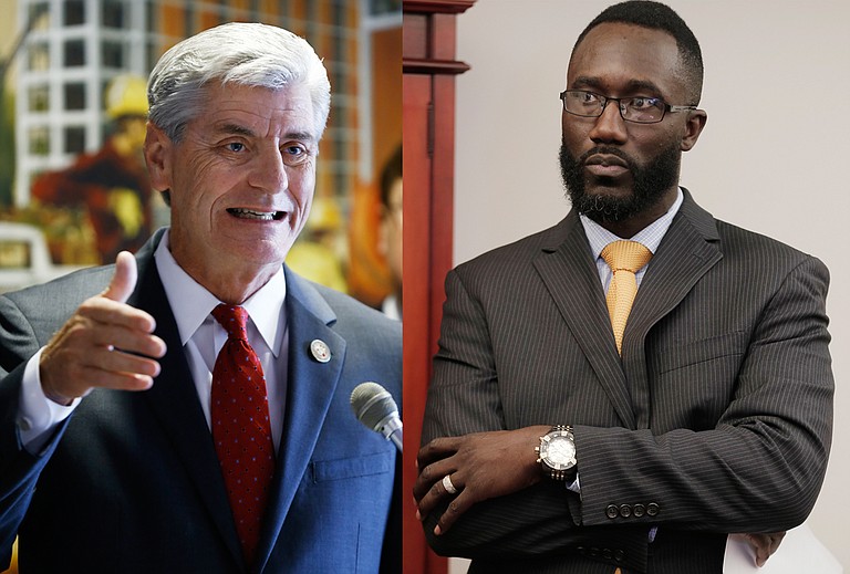 Gov. Phil Bryant (left) called Jackson’s difficulties a “concern for the entire Metro area” in his recent budget recommendation to the state legislature for next year. Mayor Tony Yarber (right) and the city council sent a list of requests to the same body during their last regular meeting on Nov. 29.