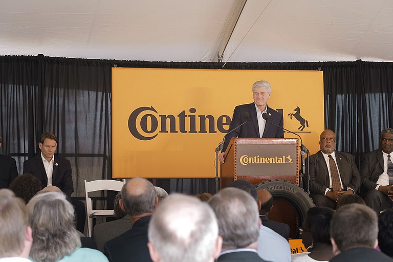 Gov. Phil Bryant praised the groundbreaking of the Continental Tire Plant in Hinds County in November, calling it "the most significant economic-development package in Mississippi's history."