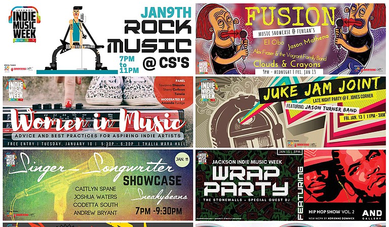 The second annual Jackson Indie Music Week, which takes place Jan. 8-15, includes a variety of concerts, showcases and music-industry panels.