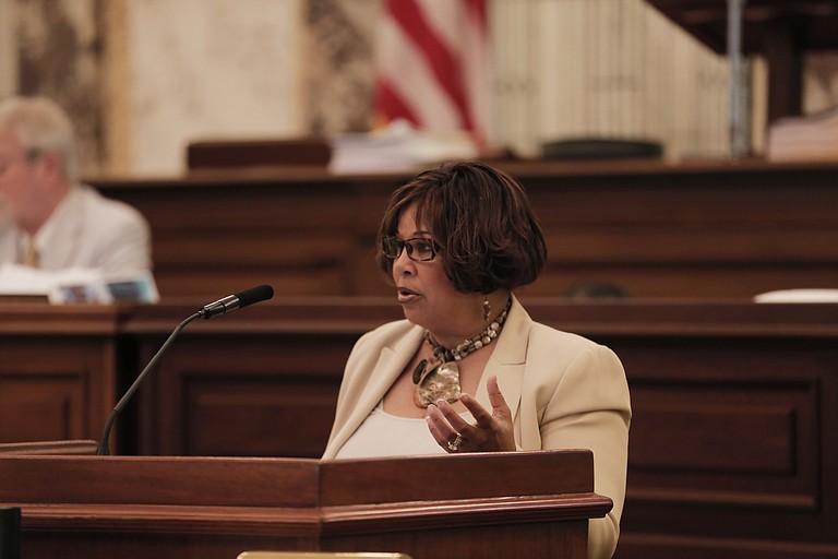 Sen. Barbara Blackmon, D-Canton, offered an amendment to protect victims of police shootings in Senate Bill 2469; her amendment failed, and the Senate passed the “Blue, Red and Med Lives Matter” bill on Jan. 26.