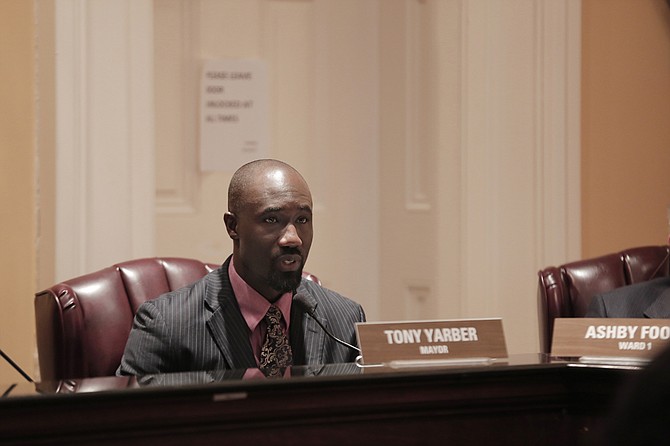 Mayor Tony Yarber says he has taken a hands-off approach to the awarding of contracts in Jackson, a statement that a lawsuit disputes.
