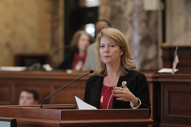 Sen. Sally Doty, R-Brookhaven, presented the Senate version of a campaign-finance reform bill on Wednesday, Feb. 9; the bill passed by a large margin.