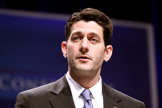 House Speaker Paul Ryan, R-Wis., told journalists after the closed-door meeting that after Congress' upcoming weeklong recess, "We intend to introduce legislation to repeal and replace Obamacare." He provided no details. Photo courtesy Flickr/Gage Skidmore