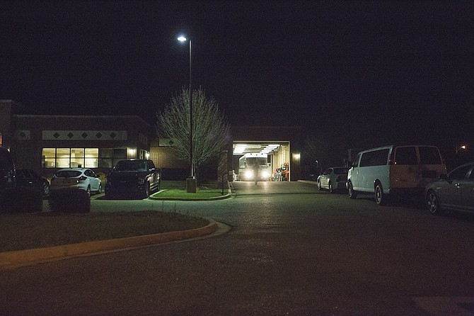 The Office of Homeland Security office in Pearl was active the night of Wednesday, Feb. 22, 2017, after U.S. Immigration and Customs Enforcement officials raided eight restaurants in Mississippi today. A large bus was at the site after dark.