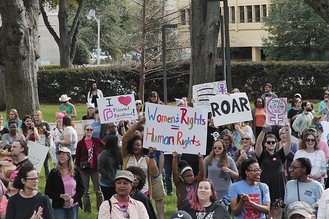 Hundreds of Mississippians gathered at the state Capitol the day after President Donald Trump's inauguration to participate in a sister march to the Women's March on Washington.