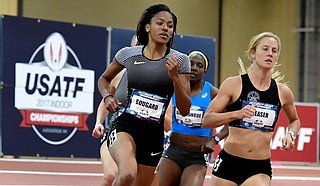 Erica Bougard (left) Photo courtesy USA Track & Field