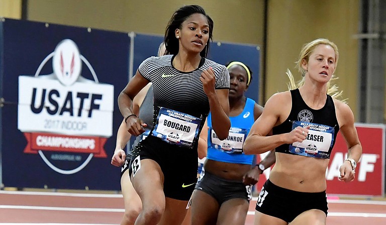 Erica Bougard (left) Photo courtesy USA Track & Field