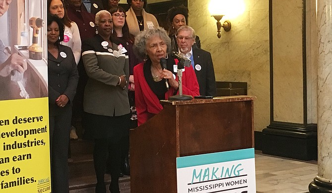 Rep. Alyce Clarke, D-Jackson, called for lawmakers to pass more legislation that supports women in the coming sessions.