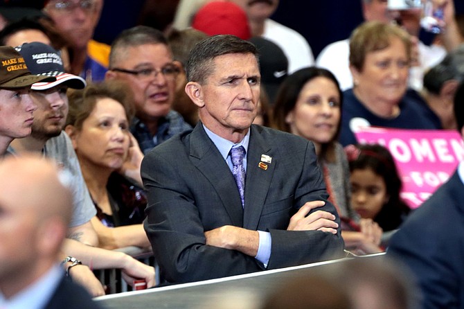 Former CIA Director James Woolsey has accused the Trump administration's former national security adviser, Michael Flynn (pictured), of participating in a discussion with Turkish officials about possibly subverting the U.S. extradition process to remove a Turkish cleric from the United States. Photo courtesy Flickr/Gage Skidmore