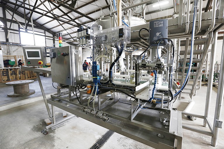 Canning line at Lucky Town Brewery