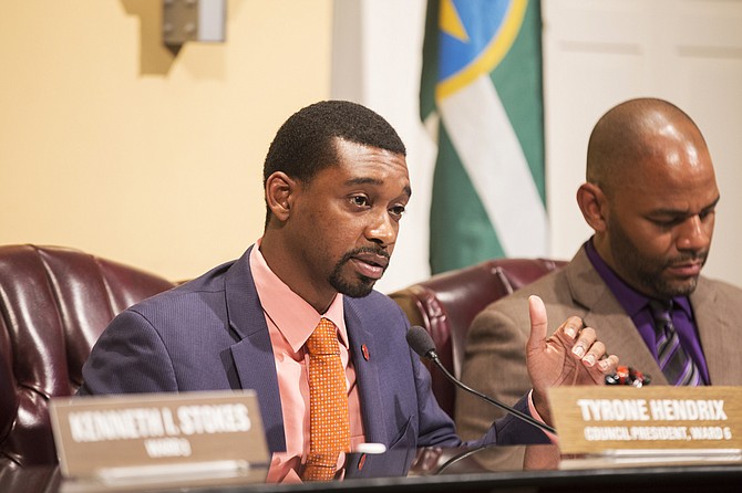 Jackson City Council President Tyrone Hendrix took the brunt of the ire from residents of the Villages of Northpointe on April 18, who want gates installed.