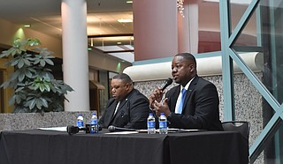 Rev. Ernest Slaughter (left) is facing Rev. Aaron Banks to today's runoff for the Ward 6 city council seat, which Tyrone Hendrix is vacating.