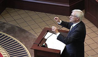 Former Gov. Ronnie Musgrove argued that the Legislature must fully fund the Mississippi Adequate Education Program, based on language set out in the state's constitution; lawyers for the state argued just the opposite.