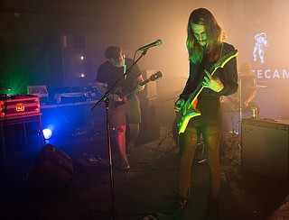 (Left to right) Brett Therlin, Joey Gray and Josh Taylor of Jackson garage-rock band Bad Magic perform for Summer Camp at Spacecamp on Saturday, June 24. Photo courtesy Jack Hammett