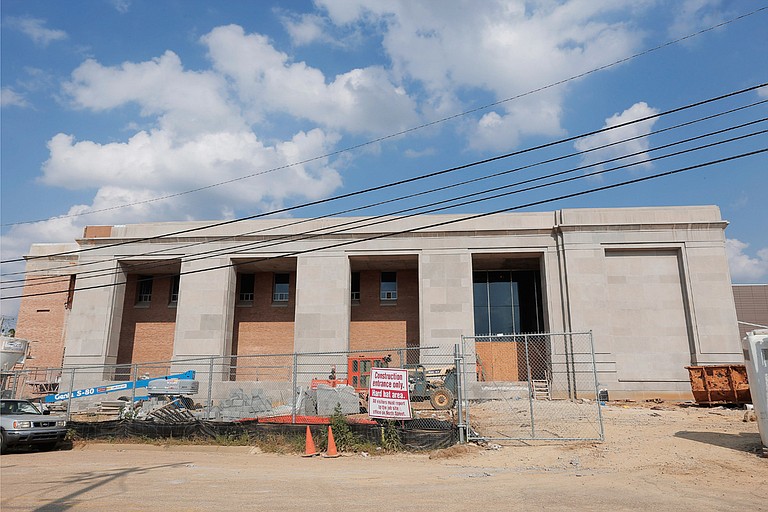 A mentoring program in Mississippi is teaching young people about civil rights history. Pictured is the Mississippi Civil Rights Museum under construction in Jackson.