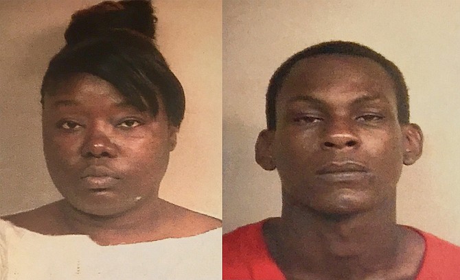 Police charged Lakia Bradley (left) and Kendrick Jackson (right) with three counts of aggravated assault and shooting into an occupied vehicle after a bullet struck a sleeping 9-year-old in the car. Photo courtesy JPD