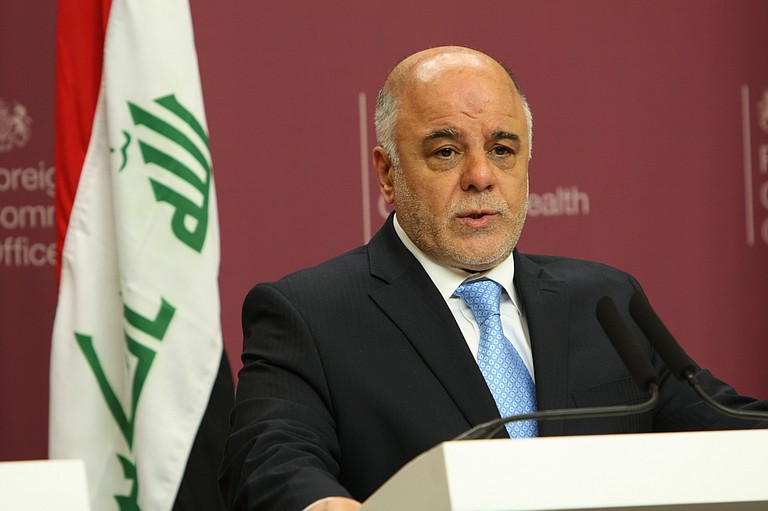 Prime Minister Haider al-Abadi declared victory Monday evening over the Islamic State in Mosul after nearly nine months of grueling combat to drive the militants out of Iraq's second-largest city. Photo courtesy Foreign & Commonwealth Office