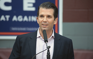 Donald Trump Jr. changed his account over the weekend of a meeting he had with a Russian lawyer during the 2016 campaign, saying Sunday that the woman told him she had information about Democrat Hillary Clinton. Photo courtesy Flickr/Gage Skidmore