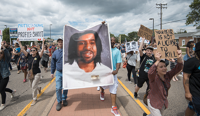 Protestors march against the Yanez not guilty verdict in the shooting of Philando Castile Photo courtesy Flickr/Fibonacci Blue