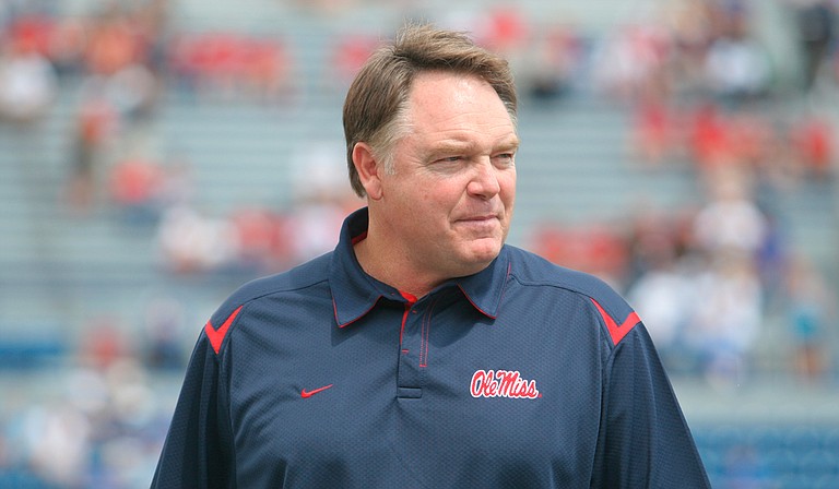Former Mississippi coach Houston Nutt has filed a civil lawsuit against the university and its athletics foundation, alleging a breach of his severance agreement because of false statements he says school officials made during an ongoing NCAA investigation. Photo courtesy Ole Miss