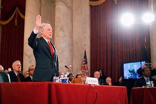 Attorney General Jeff Sessions called the collective action the "largest health care fraud takedown operation in American history" and said it indicates that some doctors, nurses and pharmacists "have chosen to violate their oaths and put greed ahead of their patients." Photo courtesy Greatagain.gov