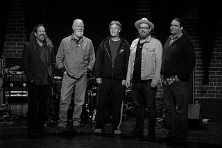 (L-R) Jason Crosby, Jimmy Herring, Jeff Sipe, Kevin Scott and Matt Slocum of Jimmy Herring and the Invisible Whip perform July 20-21 at Duling Hall. Photo courtesy Drew Stawin