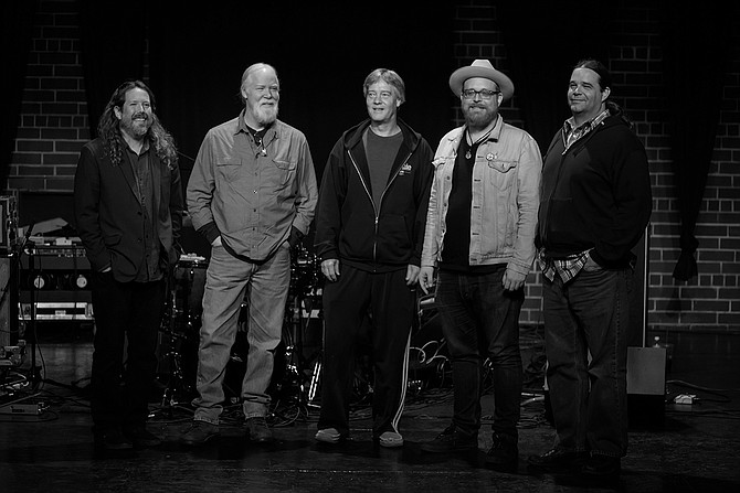 (L-R) Jason Crosby, Jimmy Herring, Jeff Sipe, Kevin Scott and Matt Slocum of Jimmy Herring and the Invisible Whip perform July 20-21 at Duling Hall. Photo courtesy Drew Stawin