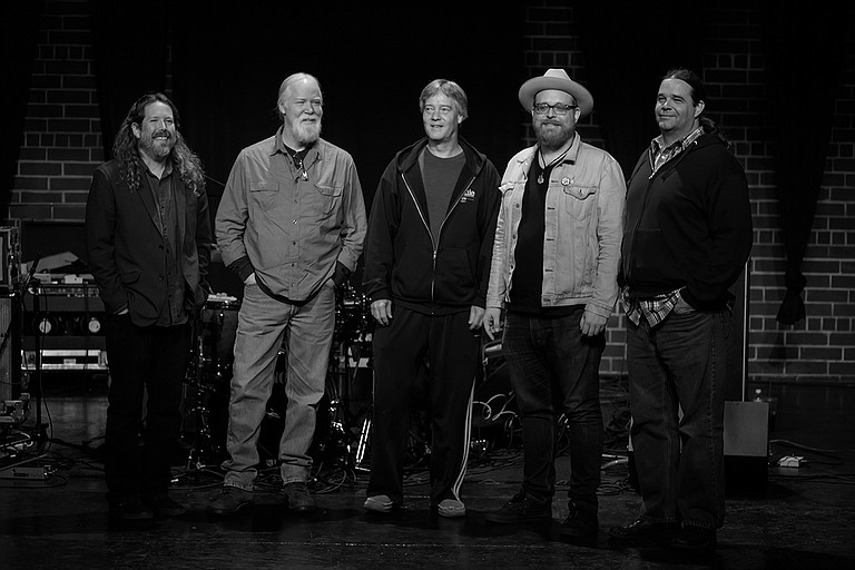 (L-R) Jason Crosby, Jimmy Herring, Jeff Sipe, Kevin Scott and Matt Slocum of Jimmy Herring and the Invisible Whip perform July 20-21 at Duling Hall. Photo courtesy Drew Stawin