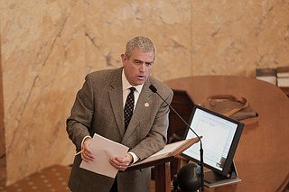 House Speaker Philip Gunn, who chairs the Southern Legislative Conference, encouraged African American lawmakers to not boycott the conference over the Mississippi flag, but to show up to talk about improving race relations.