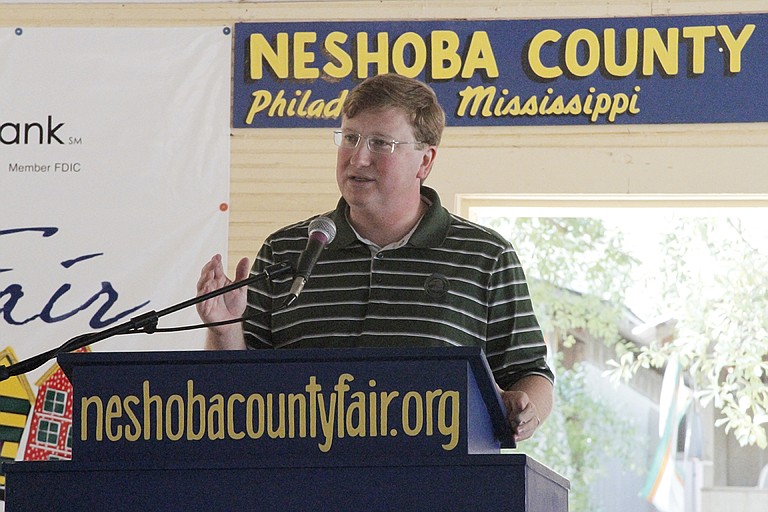 Lt. Gov. Tate Reeves took several shots at Attorney General Jim Hood in his Neshoba County Fair stump speech on Wednesday. Both are potential gubernatorial candidates.