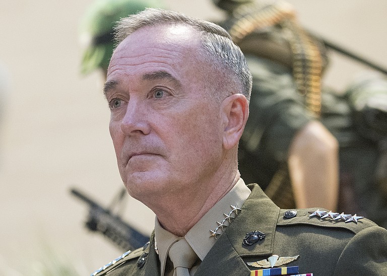 A spokesman for Gen. Joseph Dunford (pictured), chairman of the Joint Chiefs of Staff, said Friday that Dunford met at the Pentagon with the commander of U.S. forces in the Pacific, Adm. Harry Harris, to discuss U.S. military options in light of North Korea's missile test. Photo courtesy Flickr/Chairmen of the Joint Chiefs of Staff