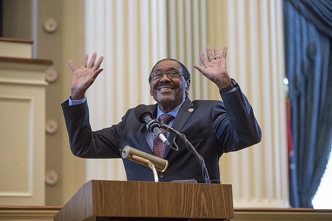 Former Mississippi House Speaker Pro Tem Robert Clark was honored on the 50th anniversary of becoming the first African American Mississippian elected to the Legislature since Reconstruction.