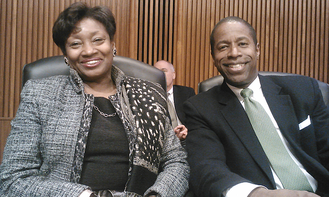 Daniel Loeb issued a statement saying he regrets the language he used in the Facebook post about Senate Minority Leader Andrea Stewart-Cousins, a Yonkers Democrat. Former Senator Malcolm Smith is pictured next to Stewart-Cousins. Photo courtesy Flickr/Malcolm Smith