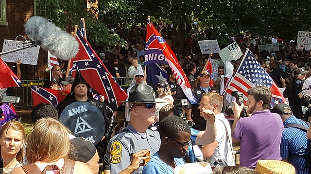 White supremacists gathering in a confrontational display in Charlottesville, Virginia, on a day that ended in tragedy.