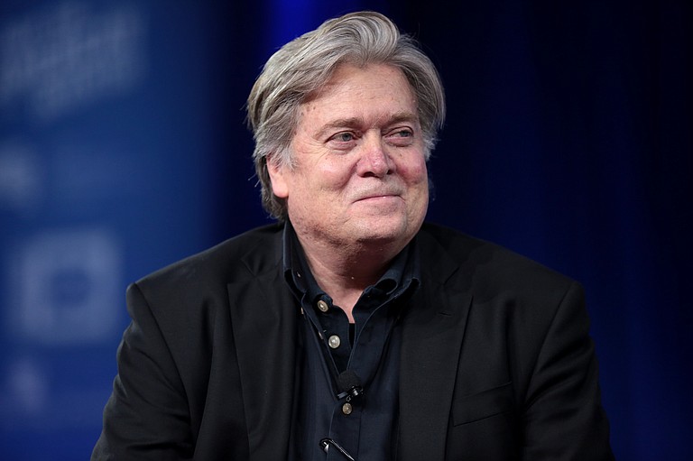 President Donald Trump won't say whether he plans to keep top White House strategist Steve Bannon. Photo courtesy Flickr/Gage Skidmore