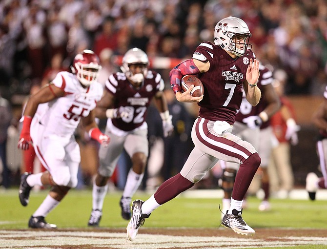 MSU quarterback Nick Fitzgerald is one of the hopefuls for this year’s Conerly Trophy.