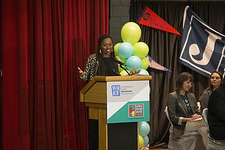 Jackson first lady Ebony Lumumba spoke to Provine seniors on Wednesday morning, encouraging them to pursue their further education and prepare to be the change agents in the world.