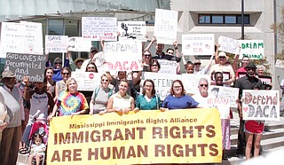 Mississippians protested outside the office of U.S. Sen. Thad Cochran, R-Miss., in support of the Deferred Action for Childhood Arrivals program on Sept. 8.