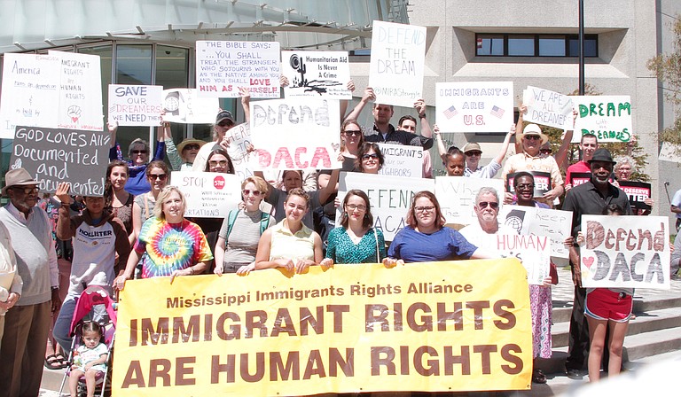 Mississippians protested outside the office of U.S. Sen. Thad Cochran, R-Miss., in support of the Deferred Action for Childhood Arrivals program on Sept. 8.