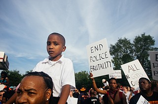 The St. Louis area has a history of unrest in such cases, including after the fatal shooting of Michael Brown in Ferguson in 2014. Protests, some of them violent, erupted after the black 18-year-old, who was unarmed, was killed by a white police officer. The officer wasn't charged but later resigned. Photo courtesy Flickr/Jamelle Bouie