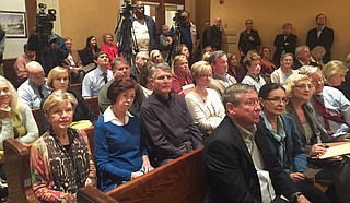 Crowds of neighborhood gate supporters crowded into City Hall chambers multiple times in the last year and a half, including for this November 2016 Council meeting.  They finally won the right to install gates nearly a year later. Tim Summers Jr./File Photo