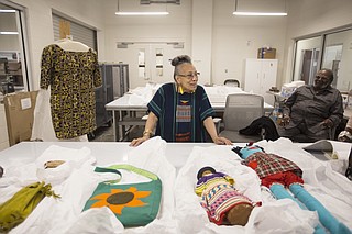 Civil rights activist and professor Doris Derby, who was active in coordinating work co-operatives in Jackson in the '60s, visited the Mississippi Civil Rights Museum to see the artifacts she donated to the "War on Poverty" exhibit.