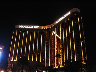 Stephen Craig Paddock opened fire from inside a hotel room on the 32nd floor of the Mandalay Bay Hotel and Casino. Photo courtesy Flickr/Ken Lund