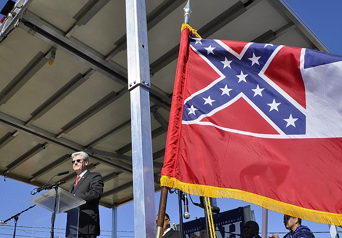 Only 49 percent of Mississippians favor the current state flag, which features a Confederate battle flag in its canton corner. This number is the lowest amount of support for the flag on record. Trip Burns/File Photo