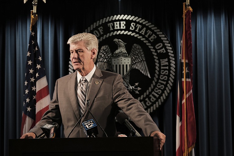 Louisiana Gov. John Bel Edwards and Mississippi Gov. Phil Bryant (pictured) declared states of emergency and Louisiana ordered some people to evacuate coastal areas and barrier islands ahead of its expected landfall Saturday night or early Sunday. Evacuations began at some offshore oil platforms in the Gulf.