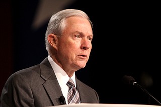 Sessions, appearing before the Senate Judiciary Committee, said it was "the first time I'm aware of" in which an FBI director had performed the traditional role of Justice Department prosecutors by announcing on his own the conclusion of a federal investigation — that no charges would be brought against Clinton. Photo courtesy Flickr/Gage Skidmore